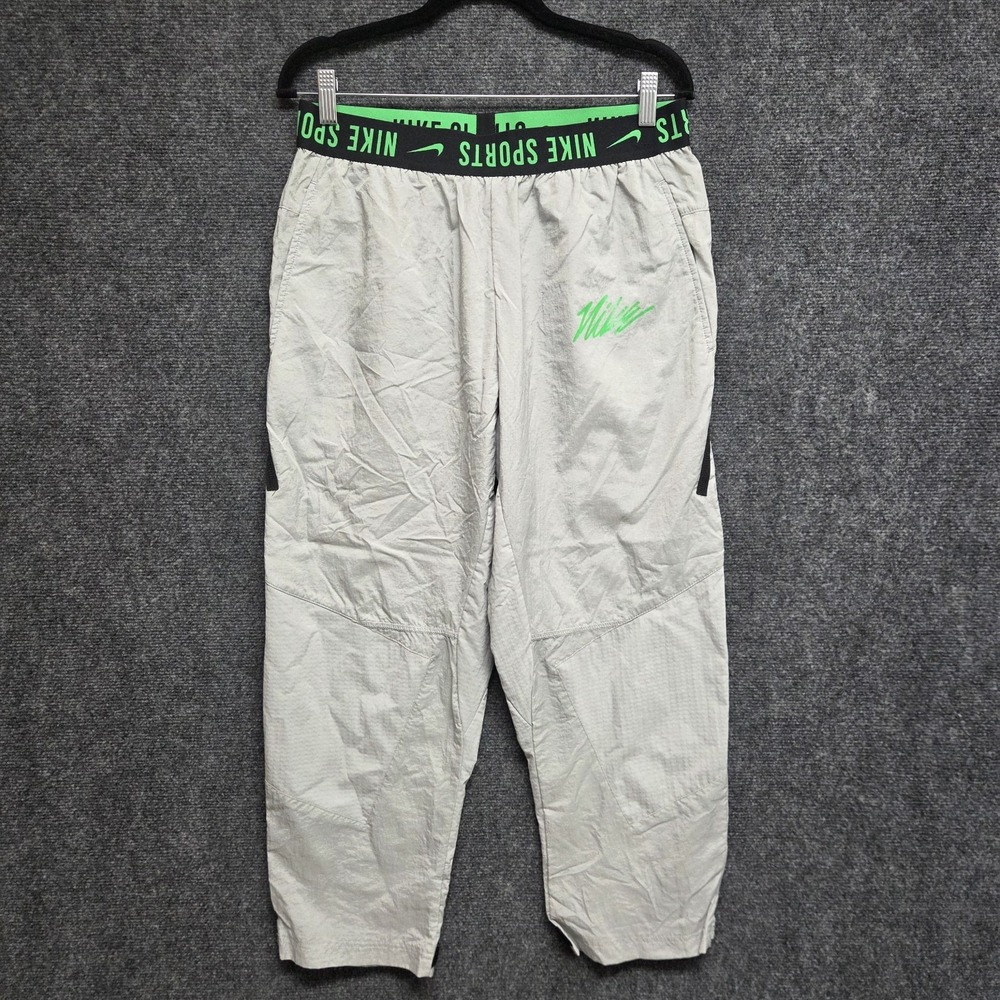 Nike Project X Gray Green Neon Cropped Jogger Training Pants CJ4629 Mens Medium